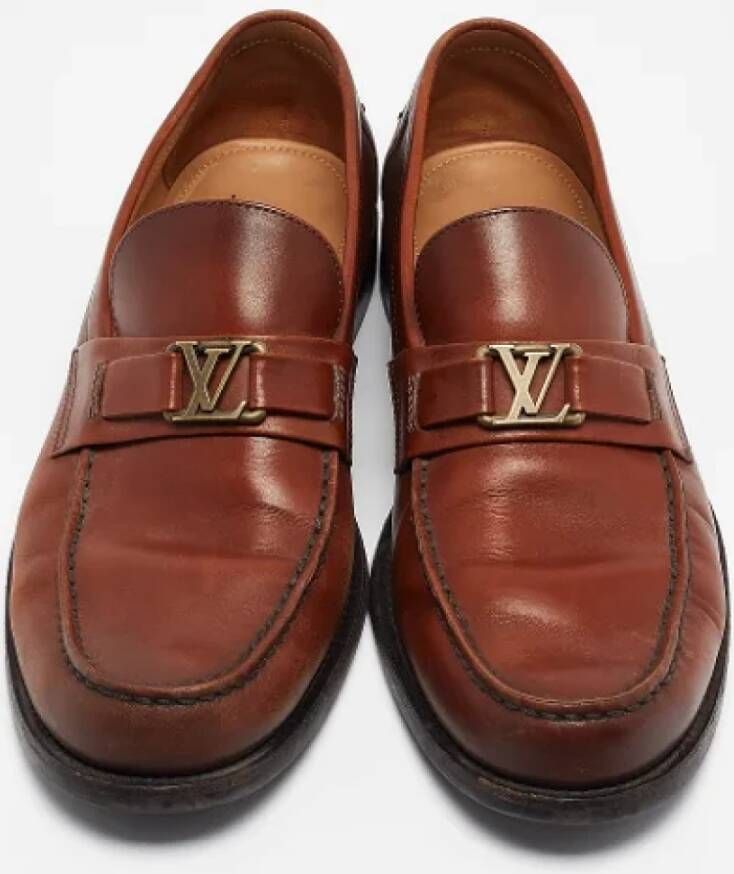 Louis Vuitton Vintage Pre-owned Leather flats Brown Heren