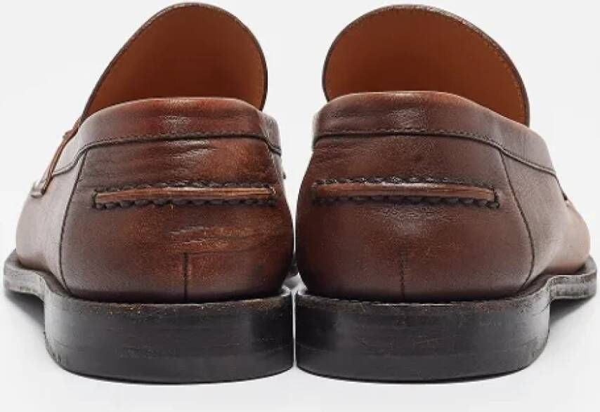 Louis Vuitton Vintage Pre-owned Leather flats Brown Heren
