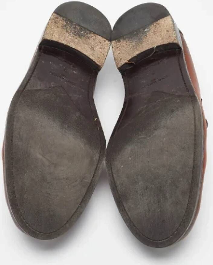 Louis Vuitton Vintage Pre-owned Leather flats Brown Heren