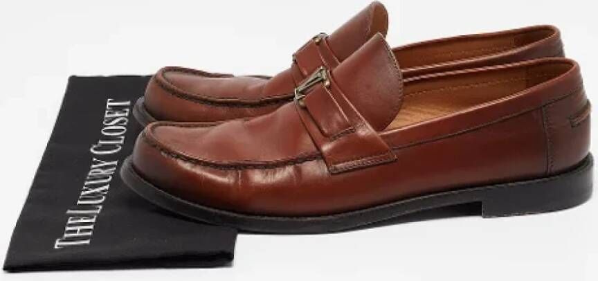 Louis Vuitton Vintage Pre-owned Leather flats Brown Heren