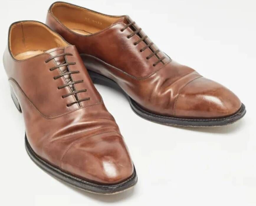 Louis Vuitton Vintage Pre-owned Leather flats Brown Heren