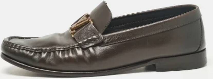Louis Vuitton Vintage Pre-owned Leather flats Brown Heren