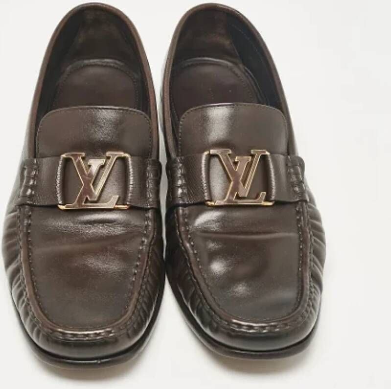 Louis Vuitton Vintage Pre-owned Leather flats Brown Heren