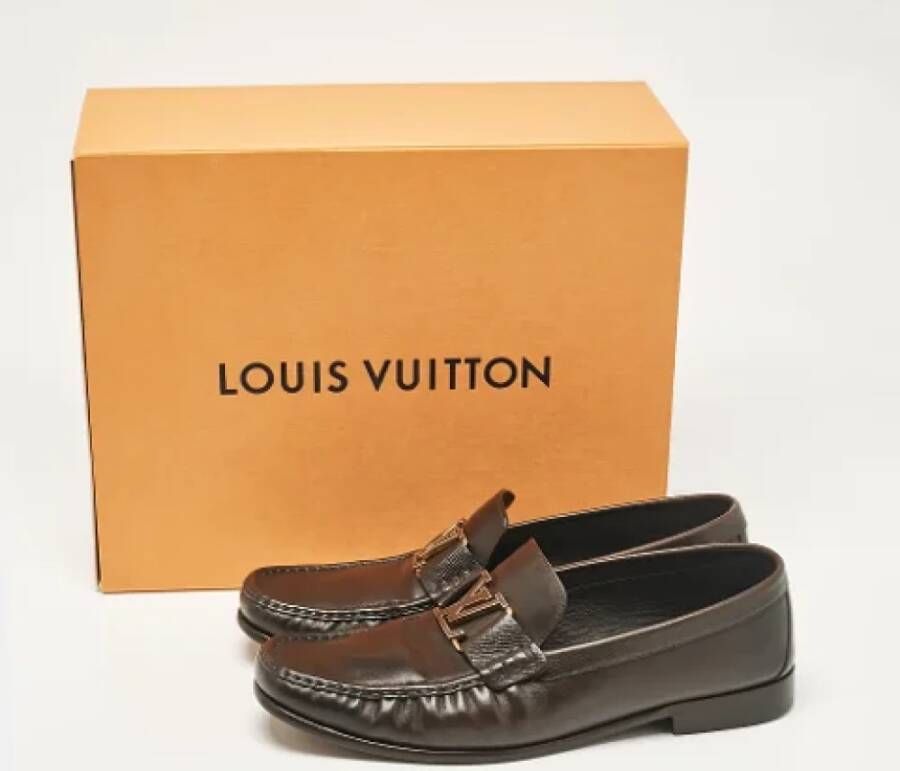 Louis Vuitton Vintage Pre-owned Leather flats Brown Heren