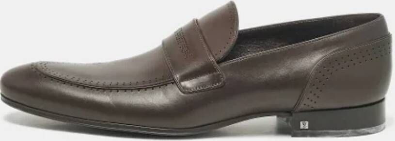 Louis Vuitton Vintage Pre-owned Leather flats Brown Heren