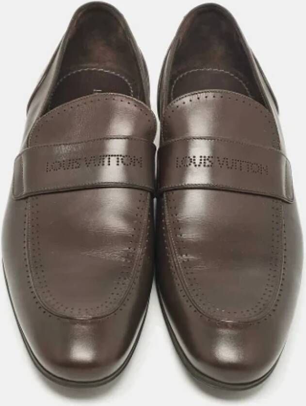 Louis Vuitton Vintage Pre-owned Leather flats Brown Heren