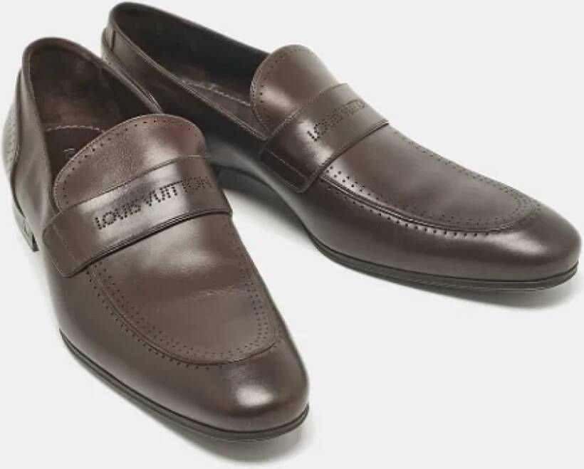 Louis Vuitton Vintage Pre-owned Leather flats Brown Heren