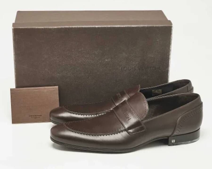 Louis Vuitton Vintage Pre-owned Leather flats Brown Heren