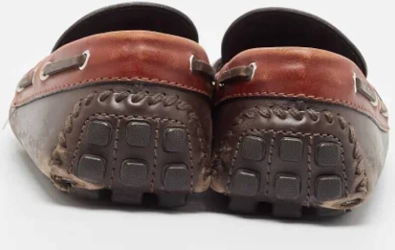 Louis Vuitton Vintage Pre-owned Leather flats Brown Heren