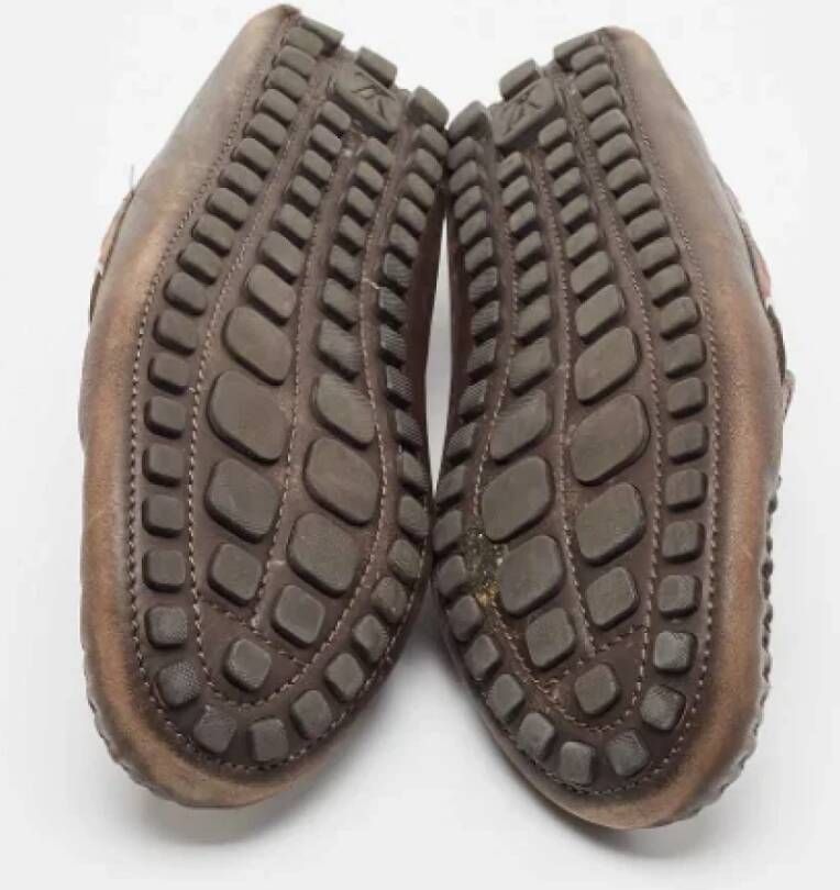 Louis Vuitton Vintage Pre-owned Leather flats Brown Heren