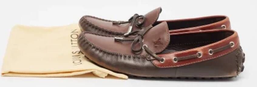 Louis Vuitton Vintage Pre-owned Leather flats Brown Heren