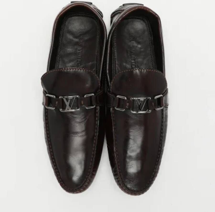 Louis Vuitton Vintage Pre-owned Leather flats Brown Heren