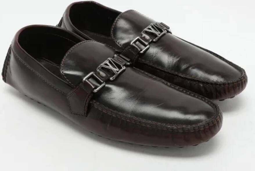 Louis Vuitton Vintage Pre-owned Leather flats Brown Heren