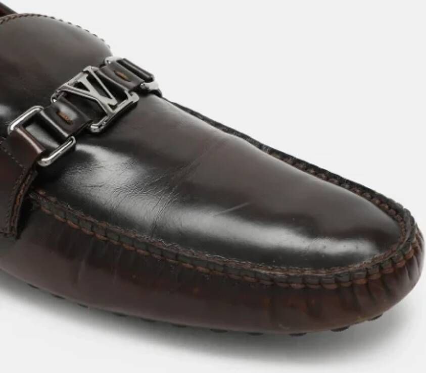 Louis Vuitton Vintage Pre-owned Leather flats Brown Heren