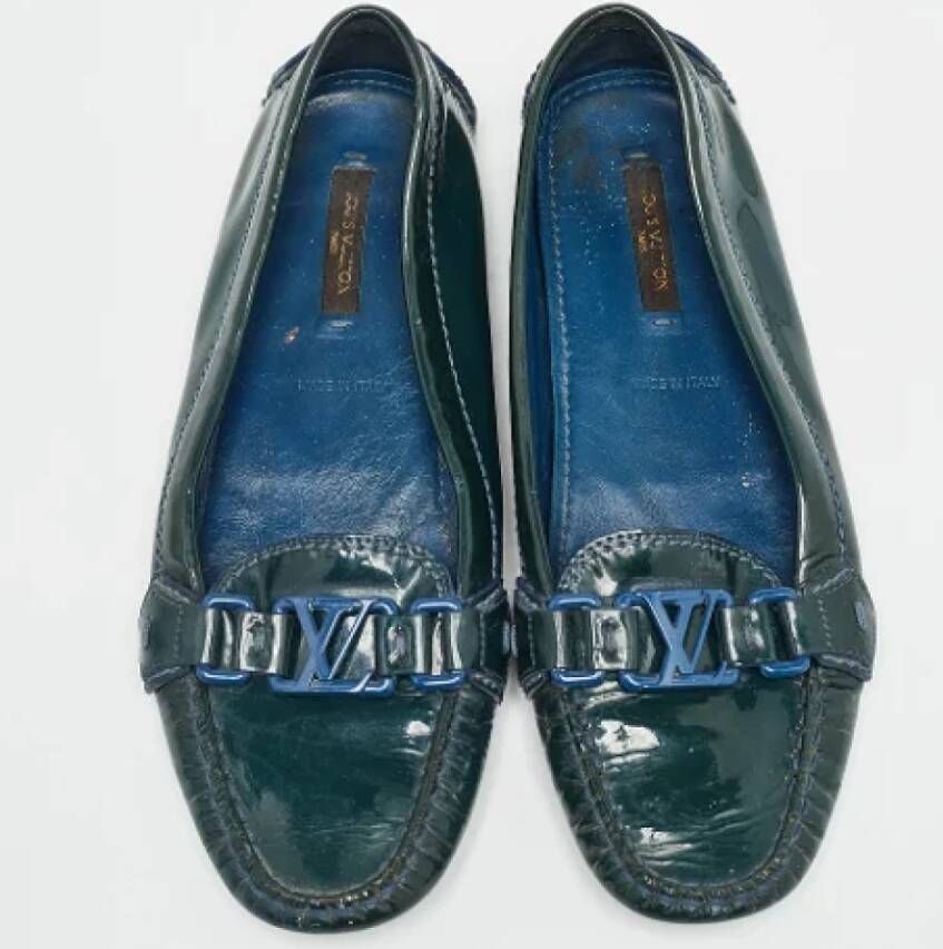 Louis Vuitton Vintage Pre-owned Leather flats Green Dames