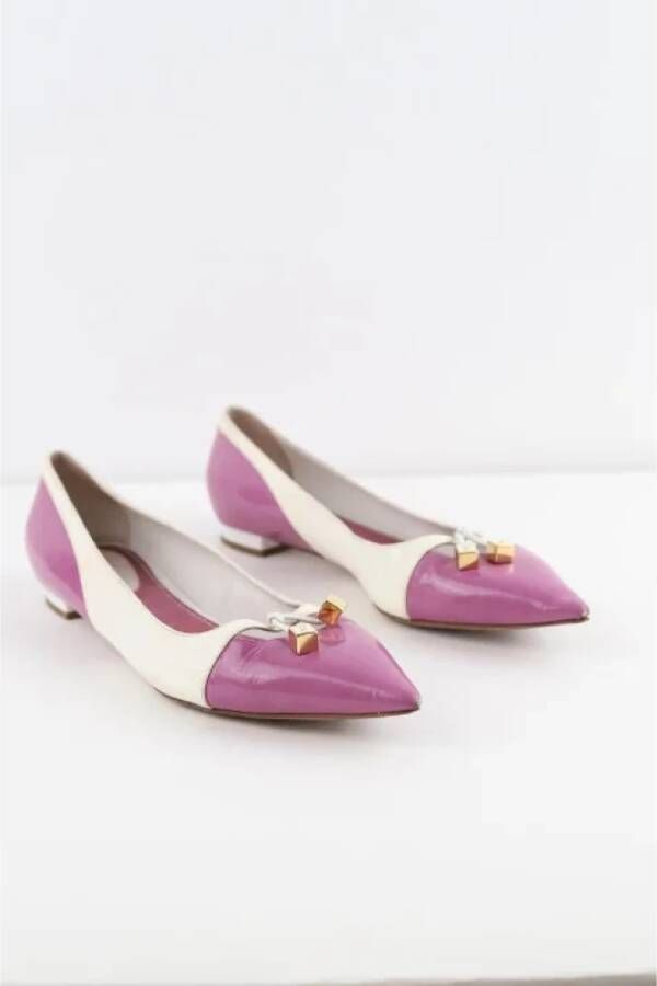 Louis Vuitton Vintage Pre-owned Leather flats Purple Dames