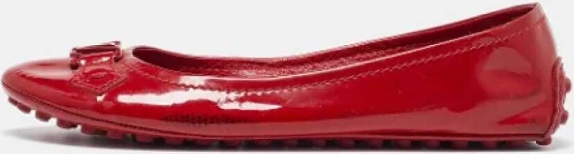 Louis Vuitton Vintage Pre-owned Leather flats Red Dames