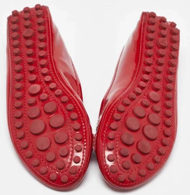 Louis Vuitton Vintage Pre-owned Leather flats Red Dames