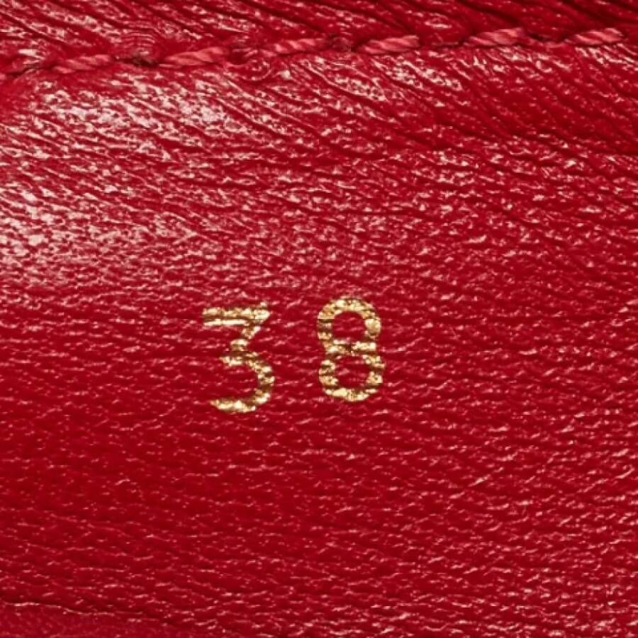 Louis Vuitton Vintage Pre-owned Leather flats Red Dames