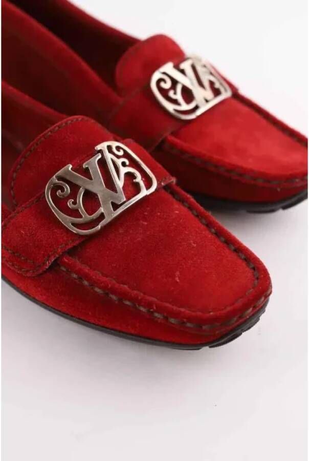 Louis Vuitton Vintage Pre-owned Leather flats Red Dames