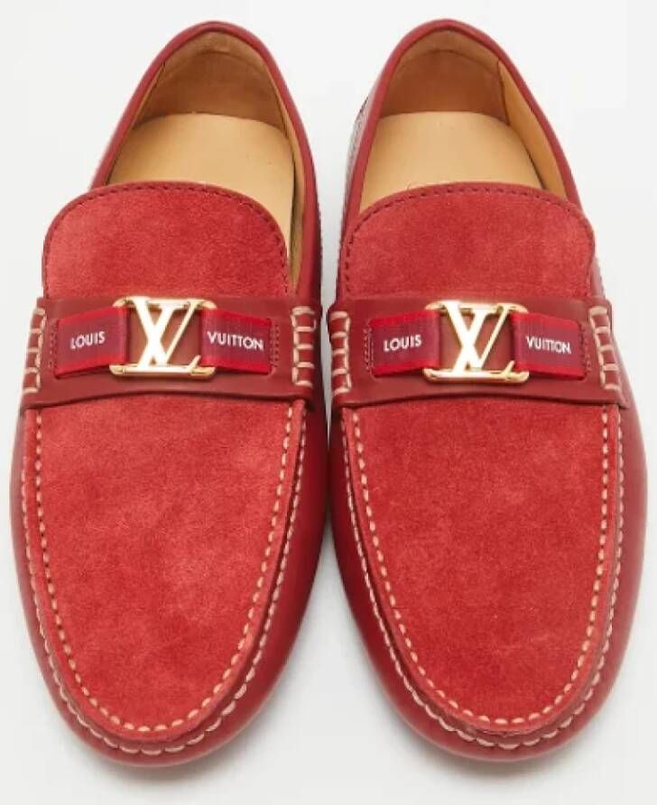 Louis Vuitton Vintage Pre-owned Leather flats Red Heren