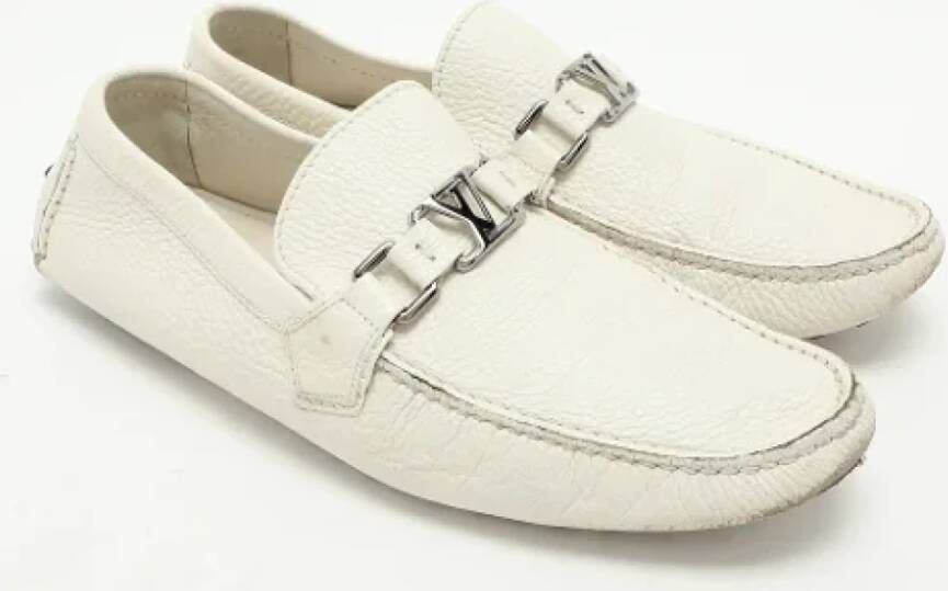 Louis Vuitton Vintage Pre-owned Leather flats White Heren