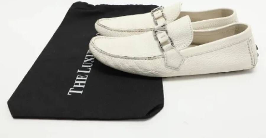 Louis Vuitton Vintage Pre-owned Leather flats White Heren
