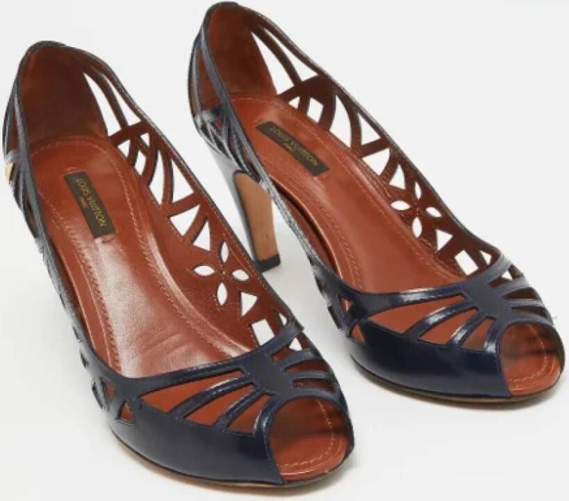 Louis Vuitton Vintage Pre-owned Leather heels Blue Dames