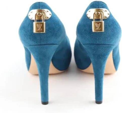 Louis Vuitton Vintage Pre-owned Leather heels Blue Dames