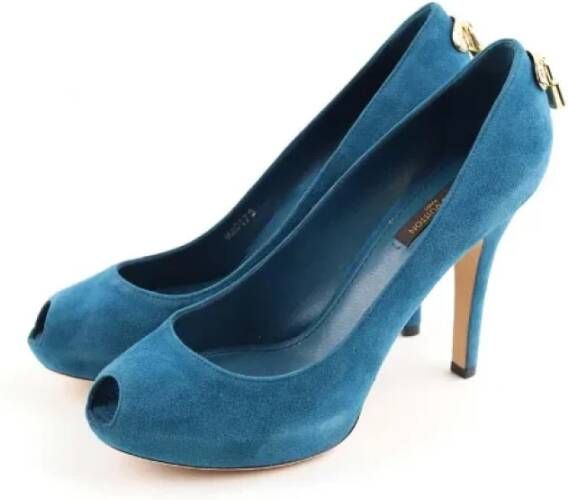 Louis Vuitton Vintage Pre-owned Leather heels Blue Dames