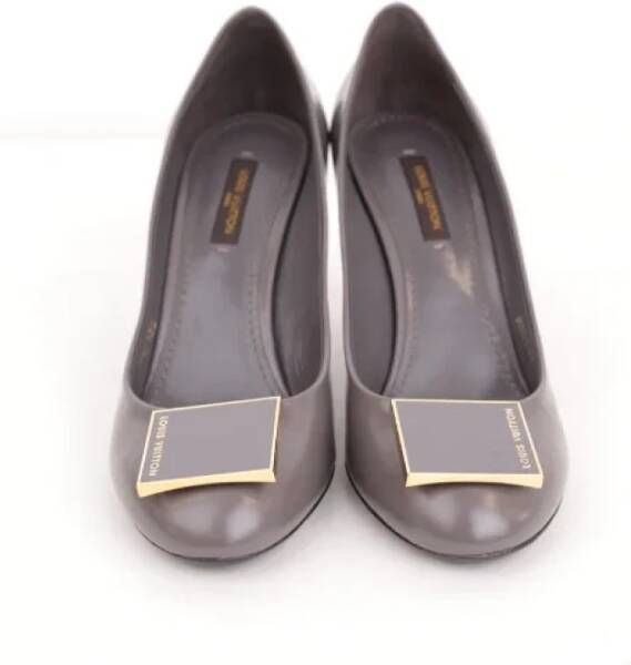 Louis Vuitton Vintage Pre-owned Leather heels Gray Dames