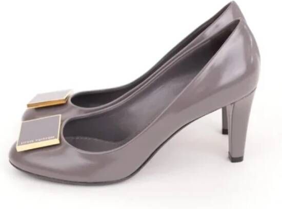 Louis Vuitton Vintage Pre-owned Leather heels Gray Dames