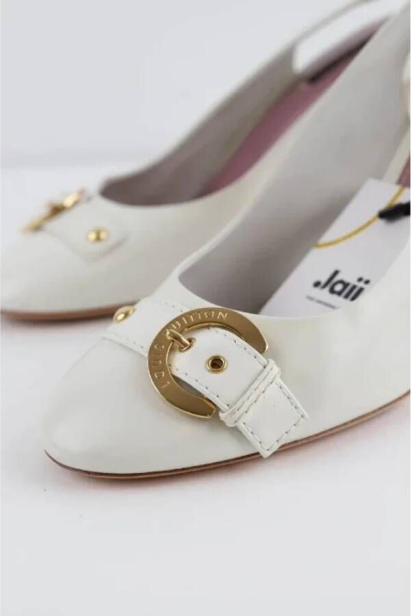 Louis Vuitton Vintage Pre-owned Leather heels White Dames