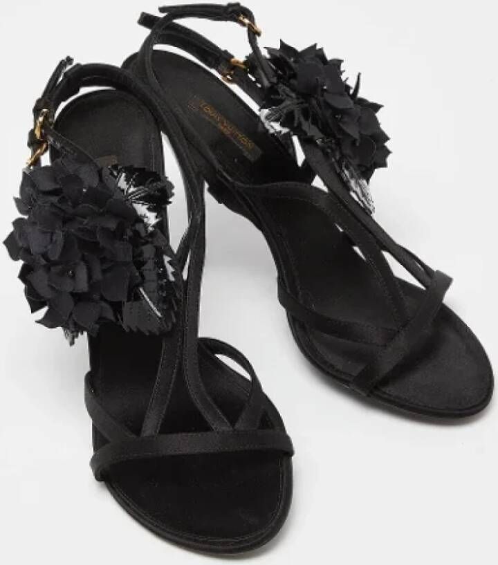 Louis Vuitton Vintage Pre-owned Leather sandals Black Dames