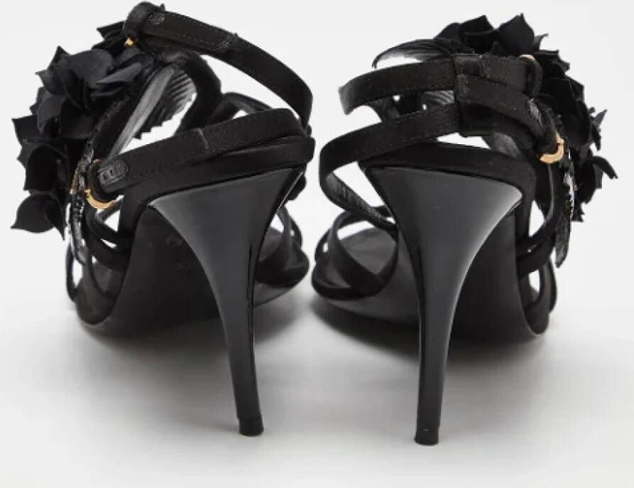 Louis Vuitton Vintage Pre-owned Leather sandals Black Dames