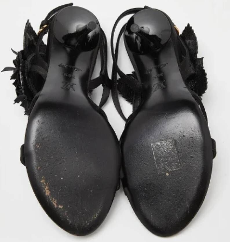 Louis Vuitton Vintage Pre-owned Leather sandals Black Dames