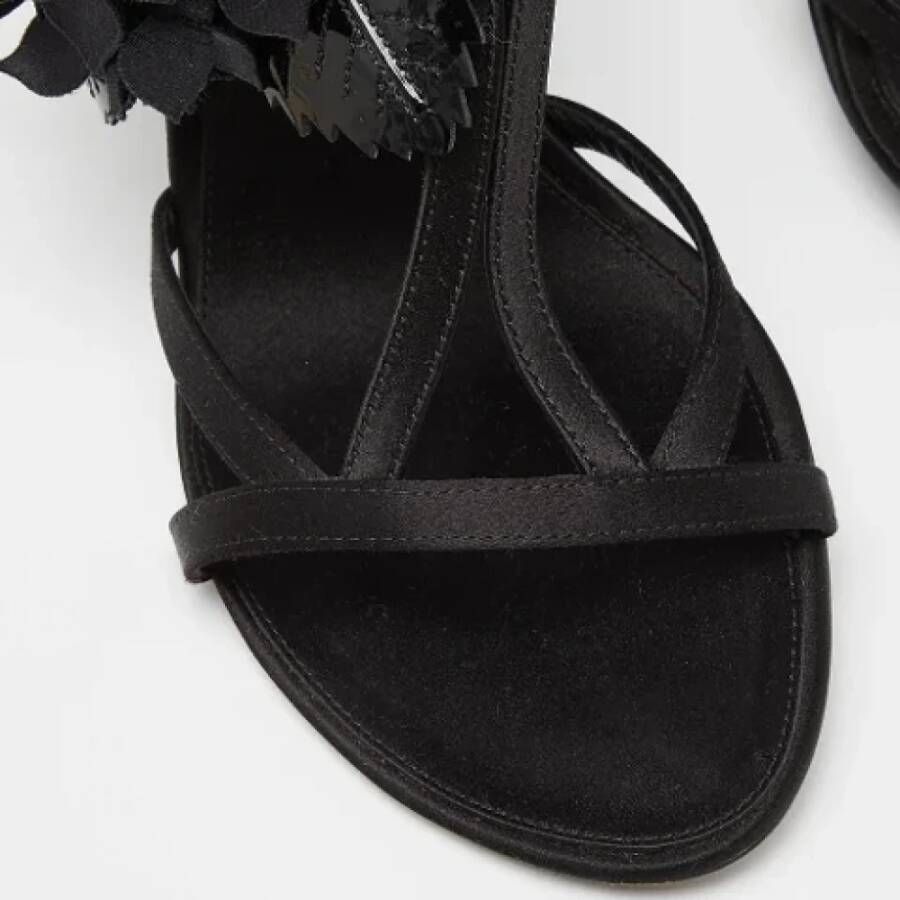 Louis Vuitton Vintage Pre-owned Leather sandals Black Dames