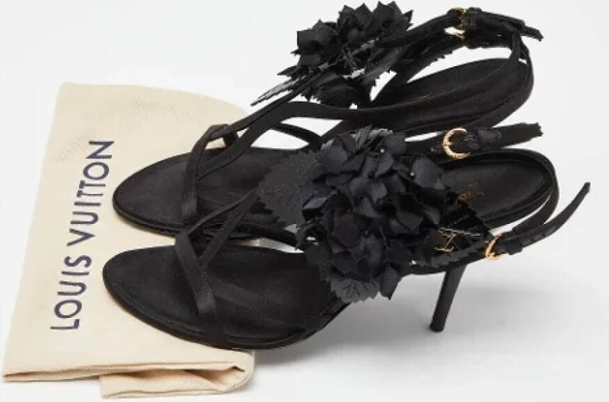 Louis Vuitton Vintage Pre-owned Leather sandals Black Dames