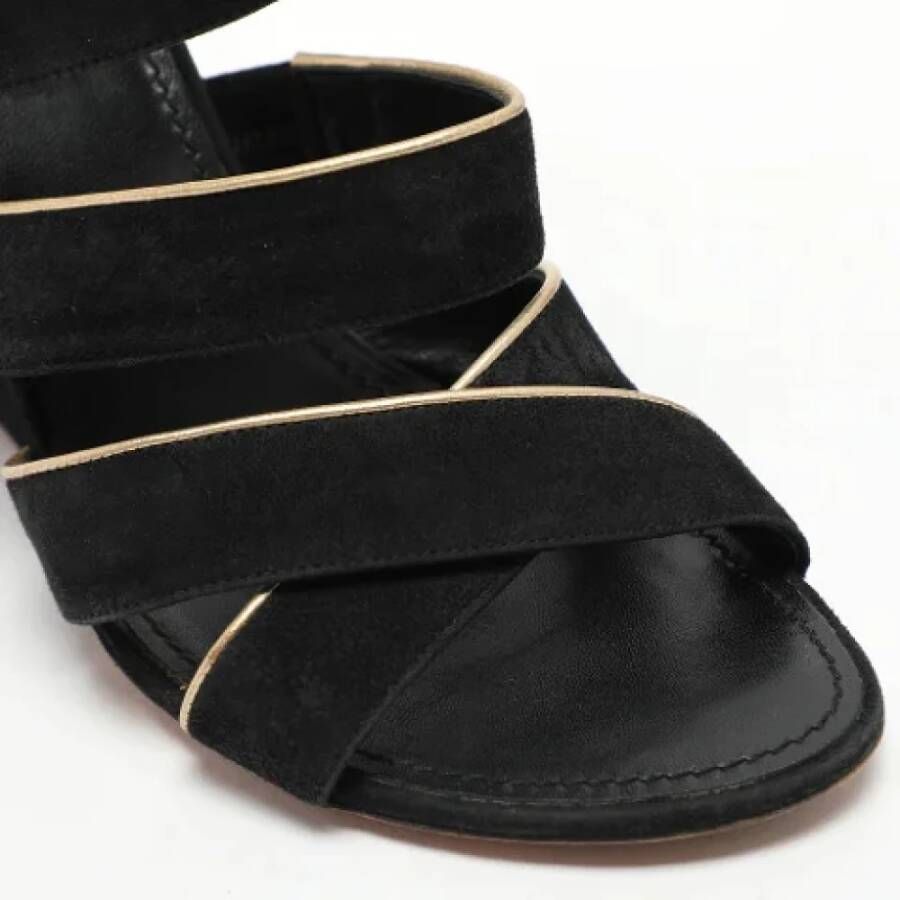 Louis Vuitton Vintage Pre-owned Leather sandals Black Dames