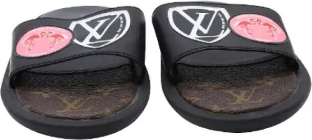 Louis Vuitton Vintage Pre-owned Leather sandals Black Dames