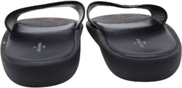 Louis Vuitton Vintage Pre-owned Leather sandals Black Dames