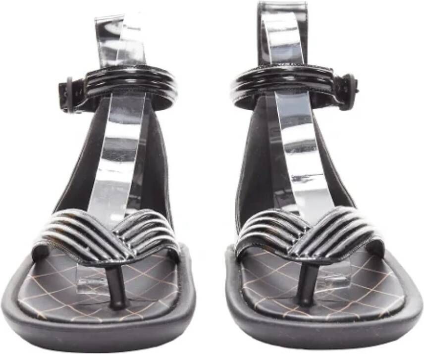 Louis Vuitton Vintage Pre-owned Leather sandals Black Dames