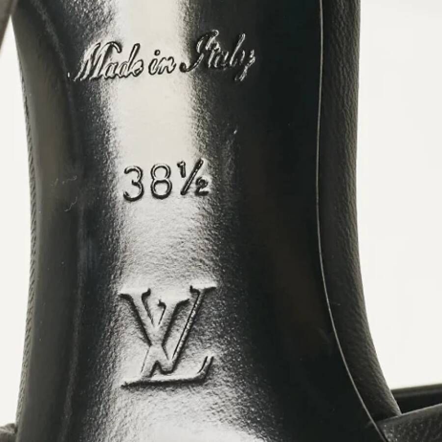 Louis Vuitton Vintage Pre-owned Leather sandals Black Dames