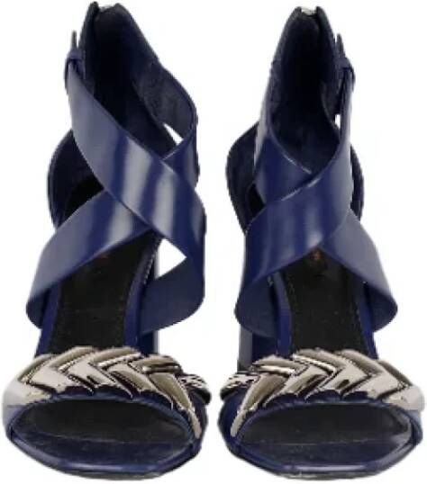 Louis Vuitton Vintage Pre-owned Leather sandals Blue Dames