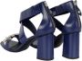 Louis Vuitton Vintage Pre-owned Leather sandals Blue Dames - Thumbnail 3