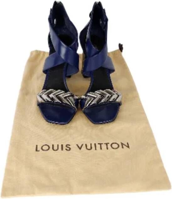 Louis Vuitton Vintage Pre-owned Leather sandals Blue Dames