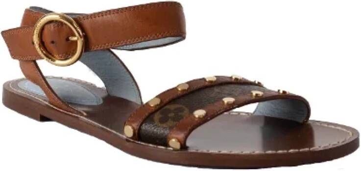 Louis Vuitton Vintage Pre-owned Leather sandals Brown Dames