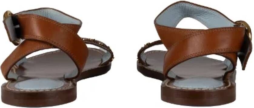 Louis Vuitton Vintage Pre-owned Leather sandals Brown Dames