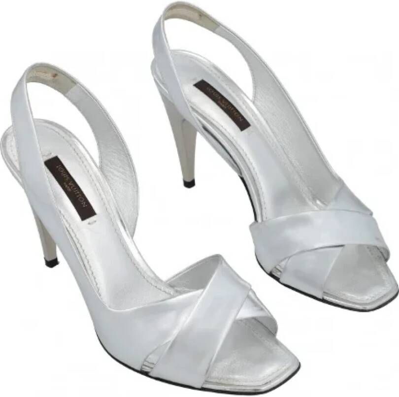 Louis Vuitton Vintage Pre-owned Leather sandals Gray Dames