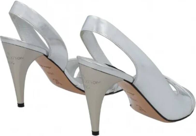 Louis Vuitton Vintage Pre-owned Leather sandals Gray Dames